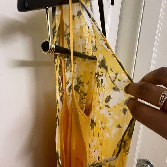 Simply Vera Women's Spring Sleeveless Maxi Dress Yellow Floral Print Size L - Picture 6 of 10